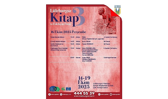 Lüleburgaz 3. Kitap ve Edebiyat Fuarı 14 Ekim’de başlıyor