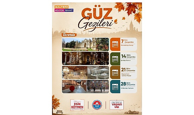 Maltepe Belediyesi’nin ekim ayı Güz Gezileri başlıyor
